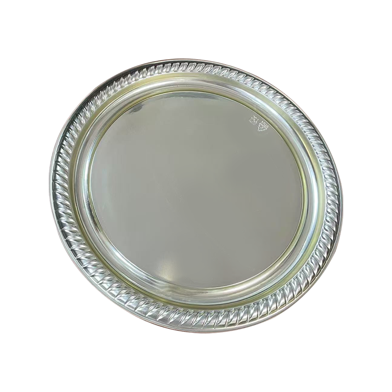 Argenteus fan informibus ora circularis lance