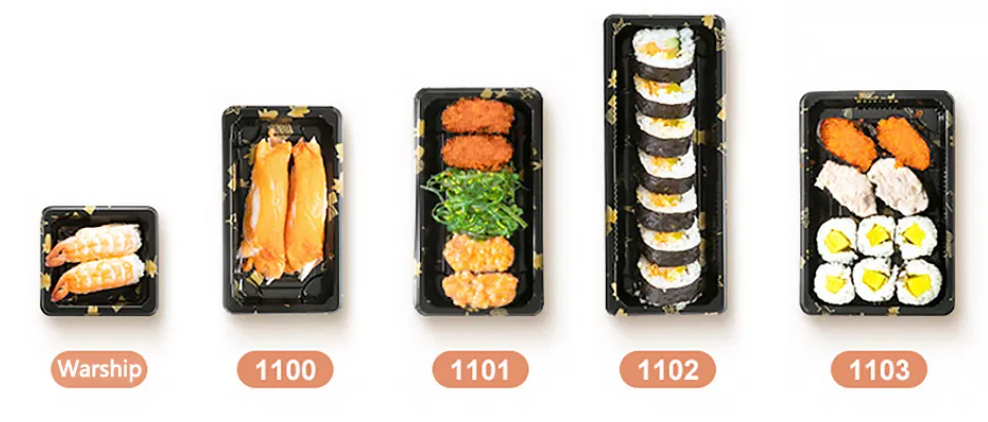 PROMPTU plastic Sushi cibum lance Box 